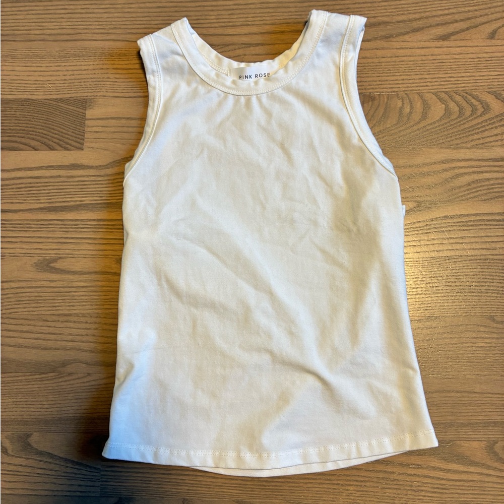 Cream Tank Top perfect for a hot summer day